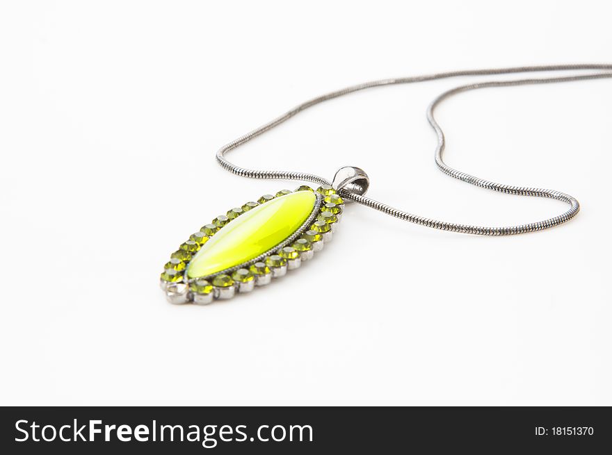 Pendant necklace from platinum or silver