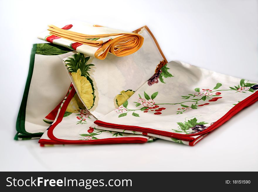 Series of daily tableclothes with fruit pictures