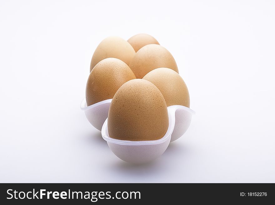 Line Of Six Eggs