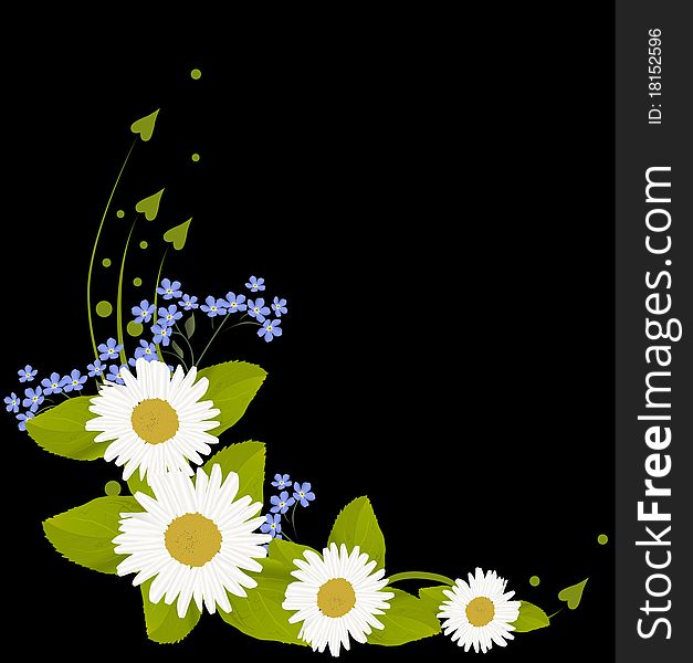Illustration with abstract flower decoration. Illustration with abstract flower decoration