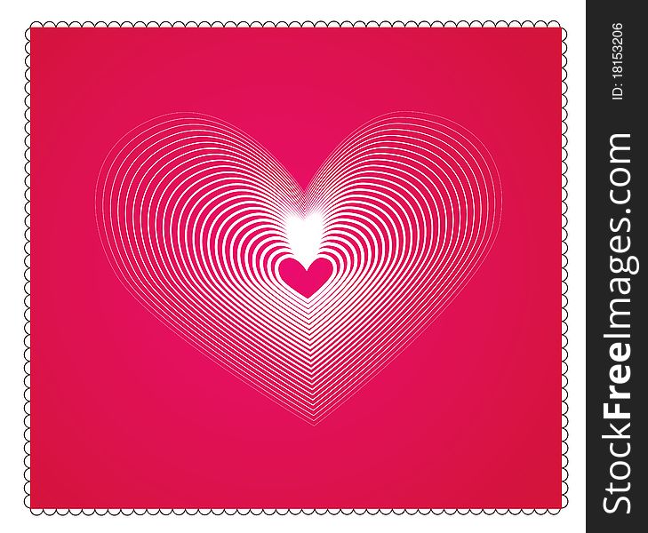 Valentine red background with heart