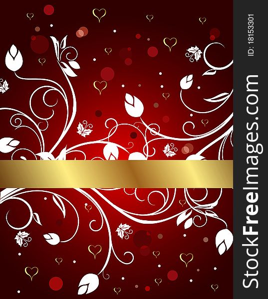 Congratulation floral card for Valentine's day