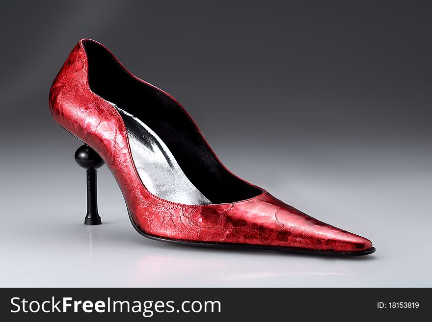 Extreme shoe with very high stiletto for ceremony. Extreme shoe with very high stiletto for ceremony