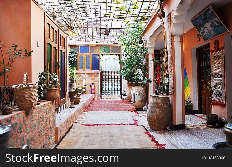 Typical berber house interior decoration