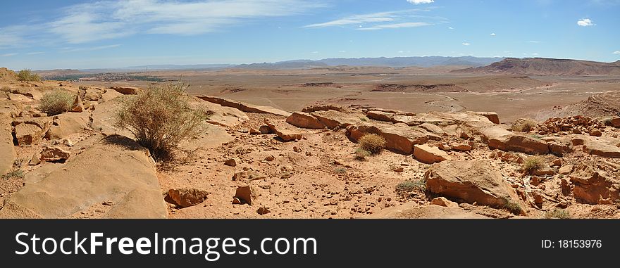 Dry river canyon in Todra Gorge