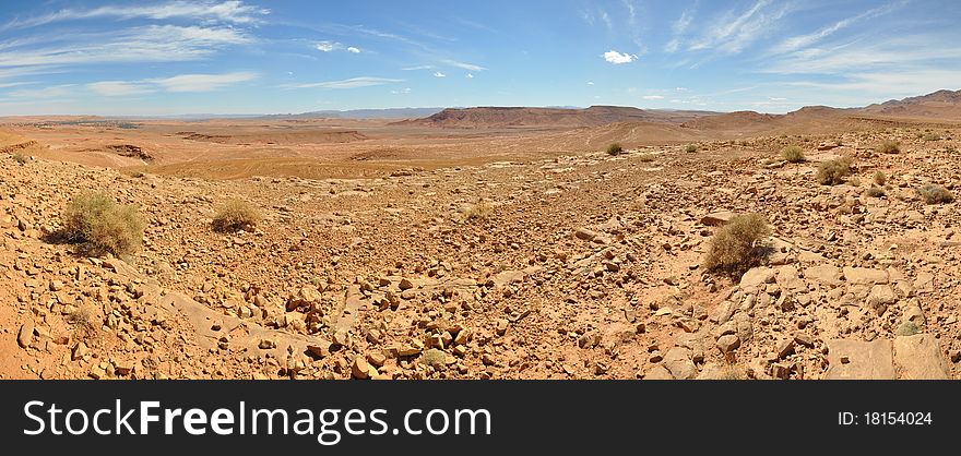 Dry river canyon in Todra Gorge