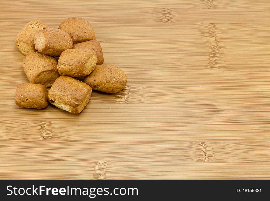 Healty snack on wooden background