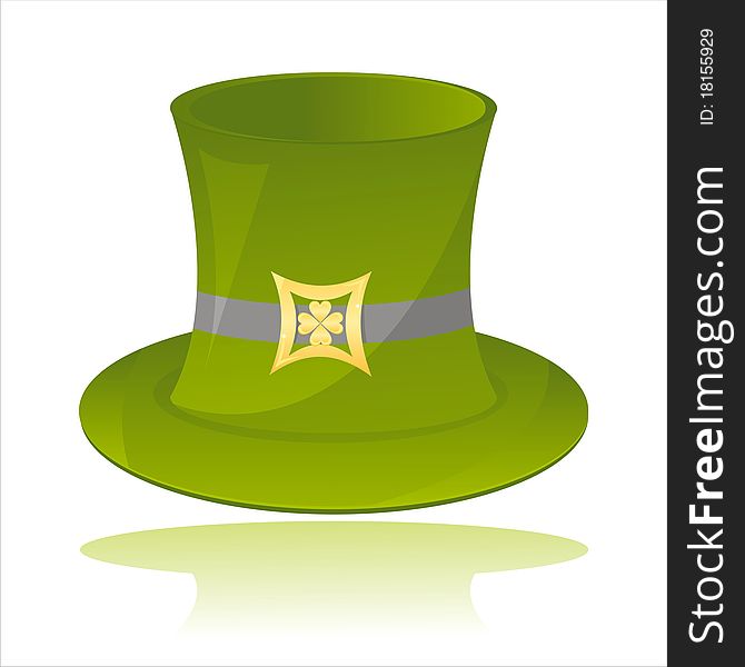 St. patrick's day hat isolated on white