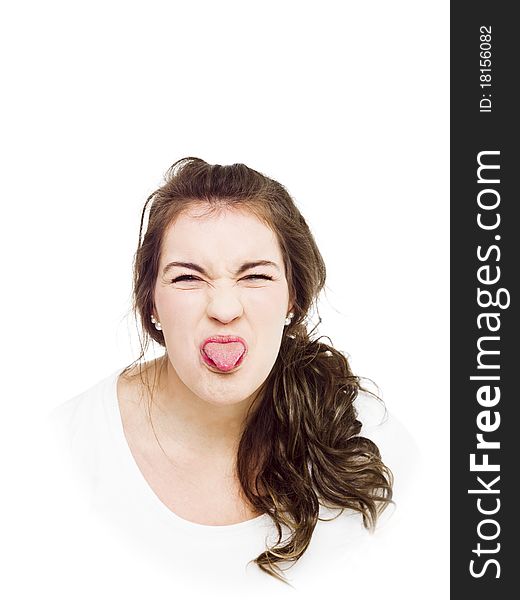 Young woman making a funny face