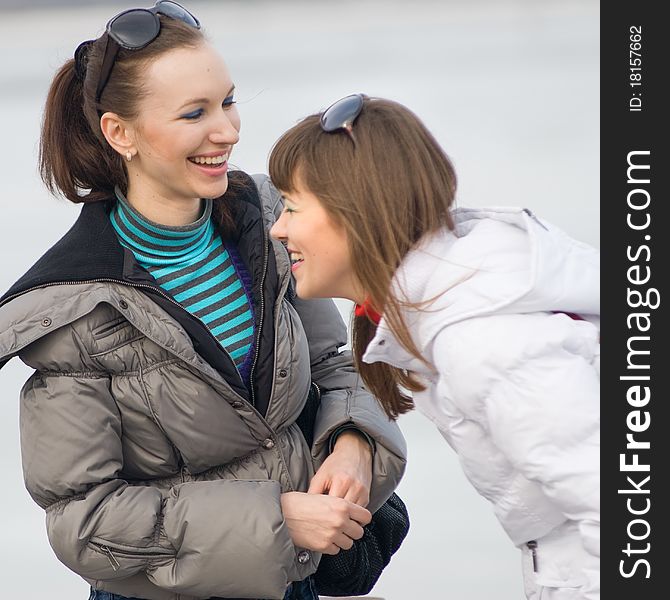 Photo of girls talking and laughing