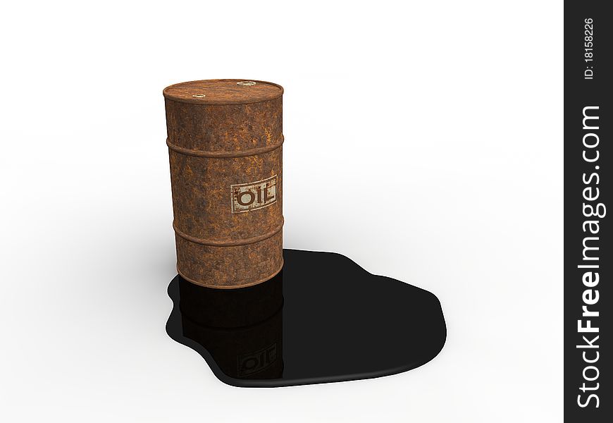 Oil concept in 3D style