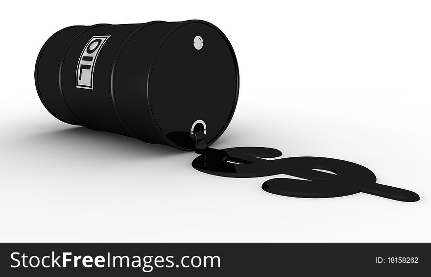 Oil concept in 3D style