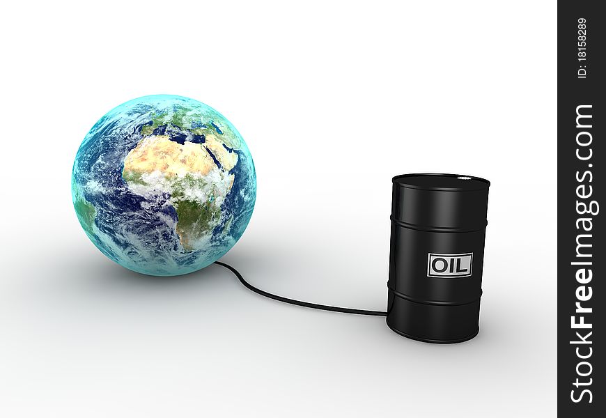 Oil concept in 3D style