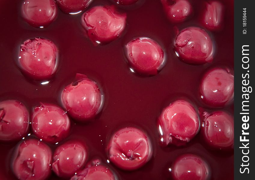 Cherry drink with cherries, pitted. Cherry drink with cherries, pitted.