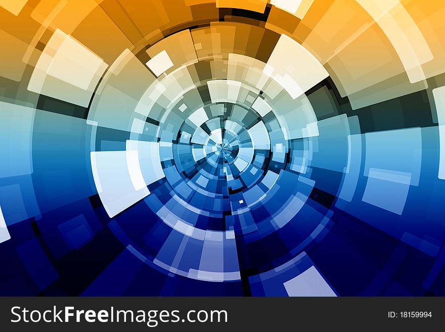Abstract background - colored concentric segments