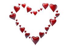 Big Heart Made Of Small Red Hearts Royalty Free Stock Images Big Heart Made Of Small Red Hearts Royalty Free Stock Images