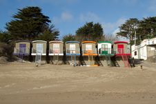 Municipal Beach Huts. Royalty Free Stock Photography Municipal Beach Huts. Royalty Free Stock Photography