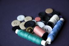 Sewing Kit In Heart Shape Stock Photography Sewing Kit In Heart Shape Stock Photography