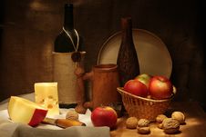 Wine And Apples Royalty Free Stock Photography Wine And Apples Royalty Free Stock Photography