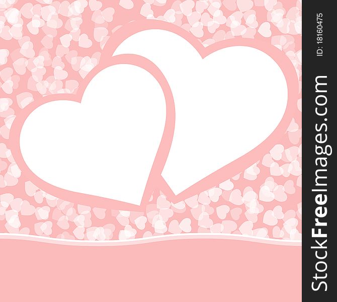 Romantic Valentine Background Template. EPS 8