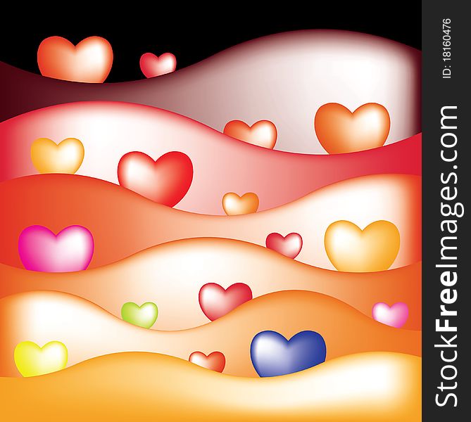 Colorful Valentine's Day background. Colorful Valentine's Day background