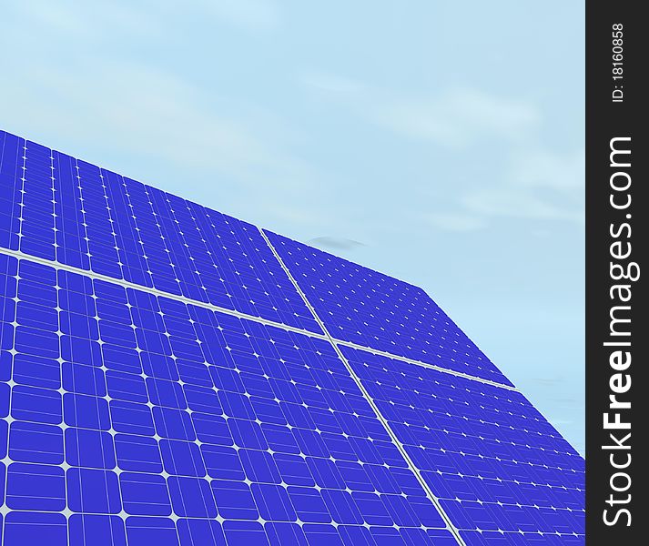 Solar panels. alternative sources of energy