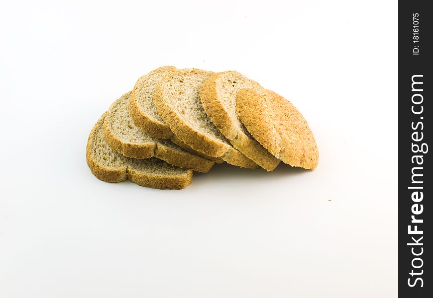 Sliced bread on white background. Sliced bread on white background