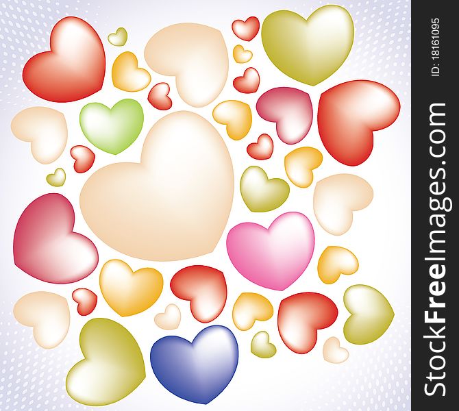 Colorful Valentine's Day background. Colorful Valentine's Day background