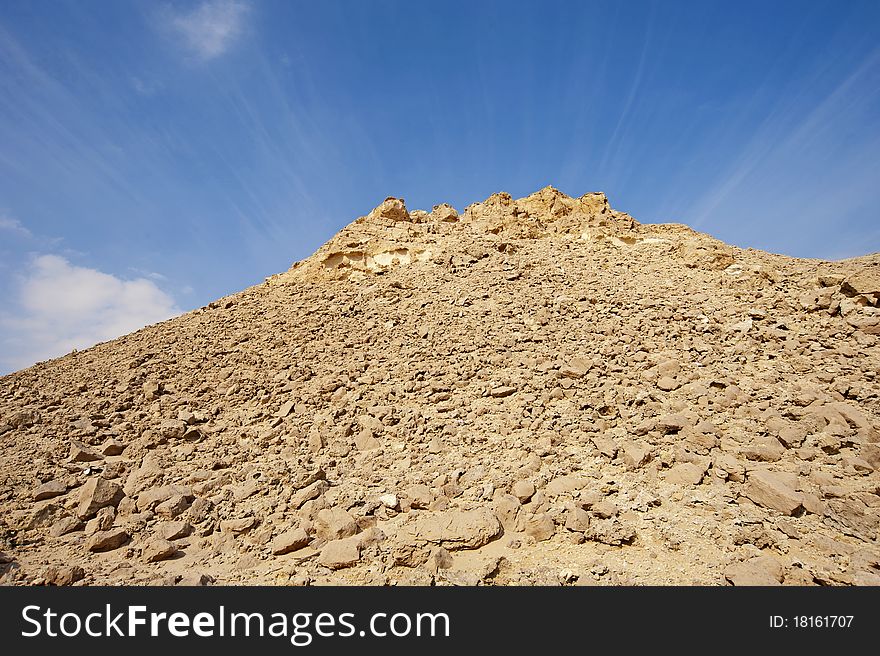 Hill in a rocky desert environment. Hill in a rocky desert environment
