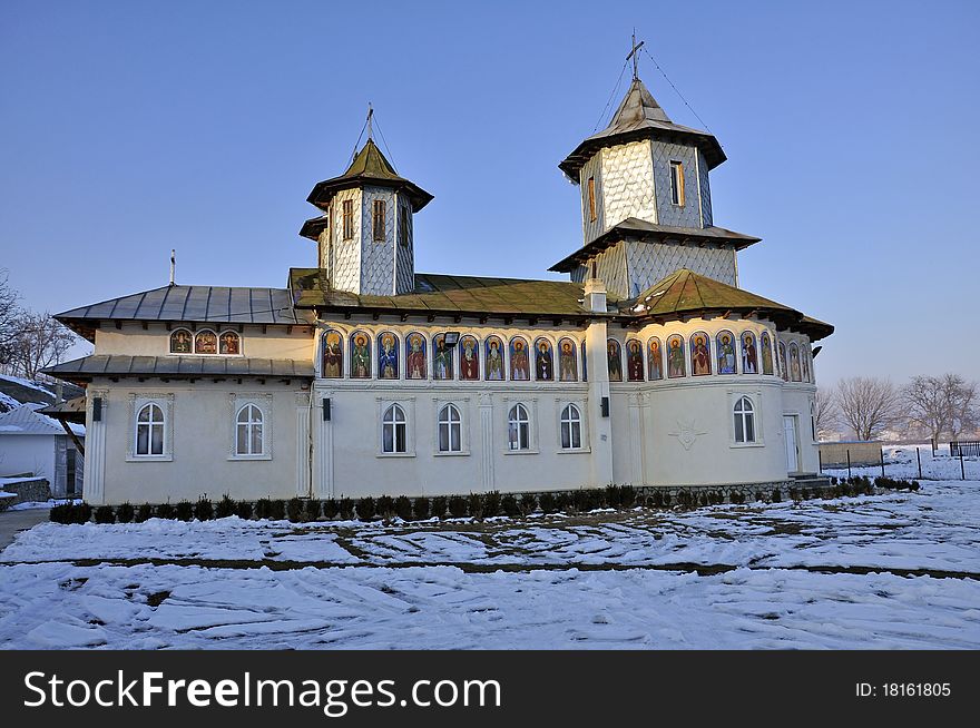 Saint nicholas monastery in prahova region near bucharest in romania