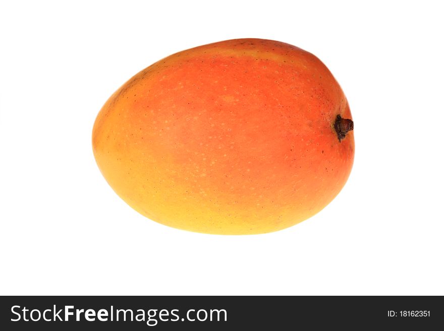 One fresh mangoes isolated over white