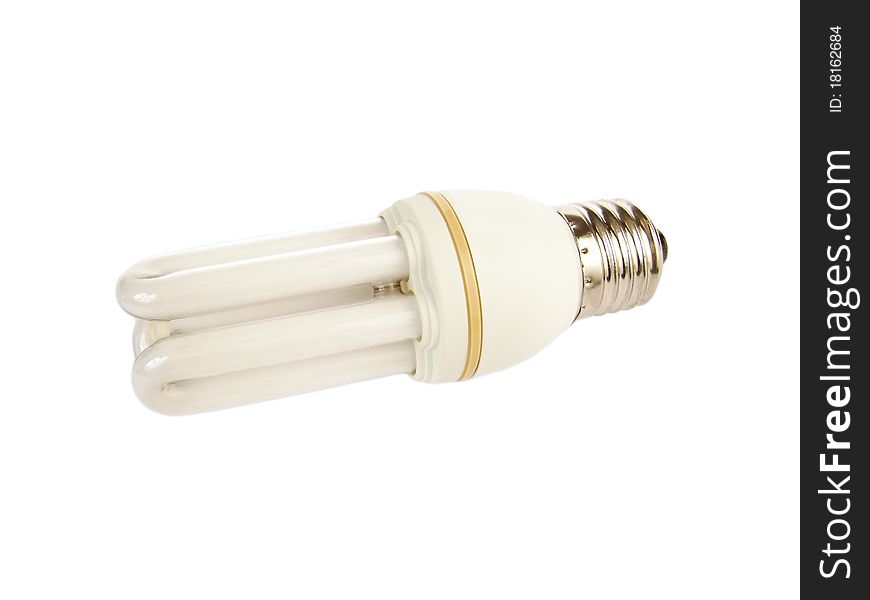 Powersaving bulb on white background