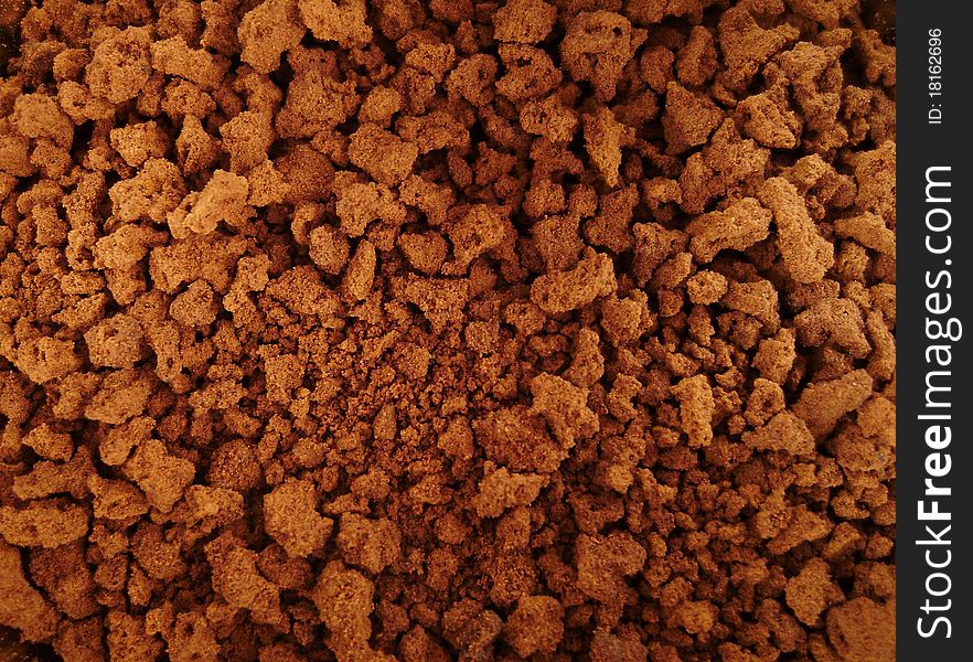 Instant coffee background close up