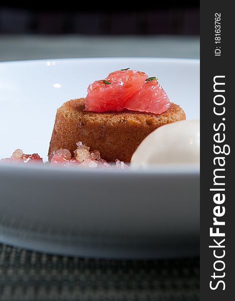 Brown Sugar Cake With Fresh Grapefruit