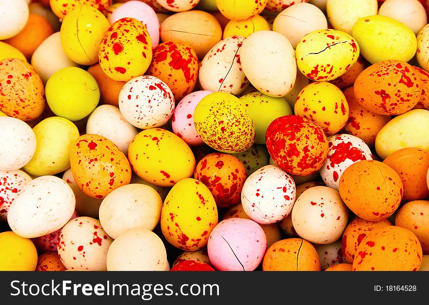 Easter colorful candy eggs closeup picture. Easter colorful candy eggs closeup picture.