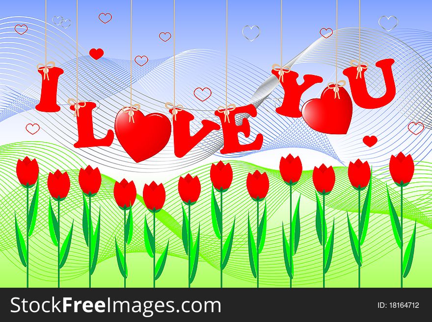 Love messages with flowers. vector. Love messages with flowers. vector.