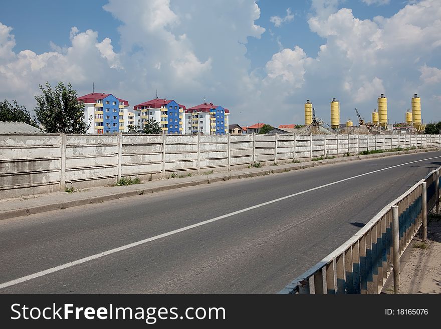 Industrial Street Near Factory