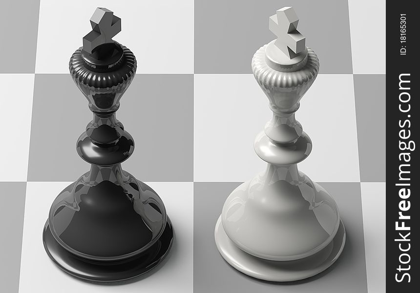 Chess board with figures Three Dimensional shape. Chess board with figures Three Dimensional shape
