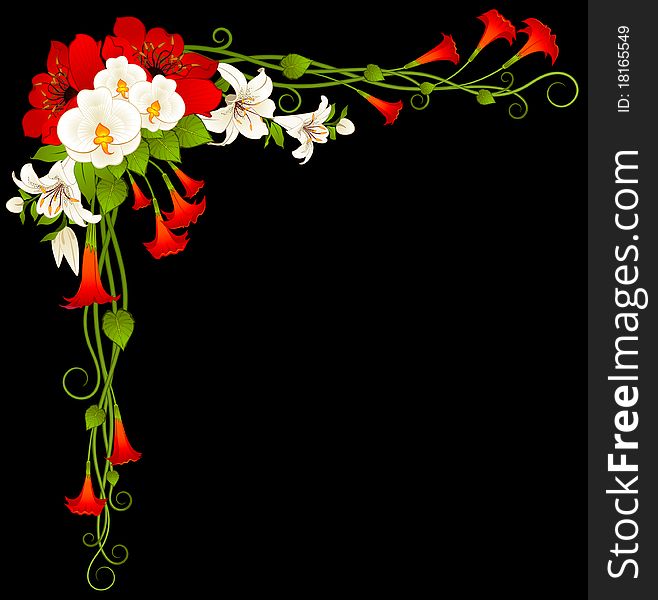 Background with beautiful bouquet from flowers