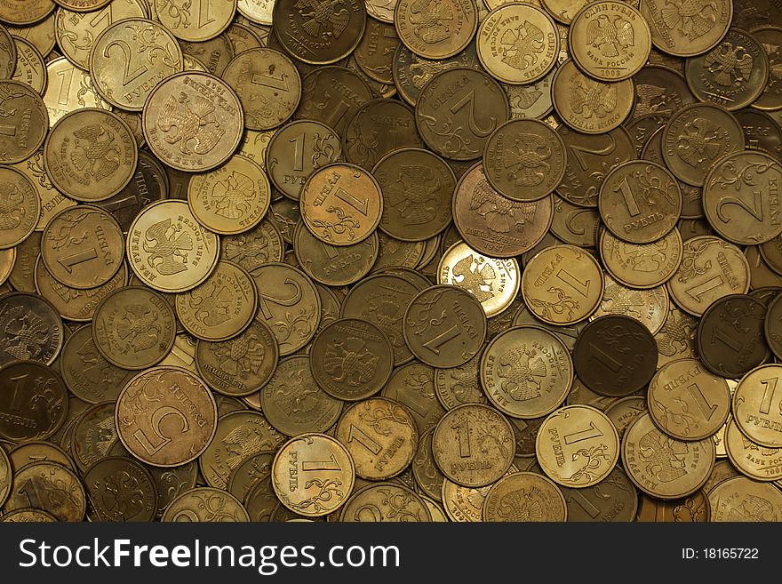 Background from a considerable quantity of coins. Background from a considerable quantity of coins
