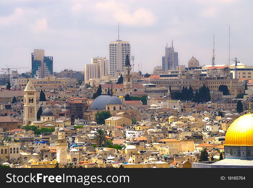 Panorama of Jerusalem. View from Mount of Olives (Israel). Panorama of Jerusalem. View from Mount of Olives (Israel)