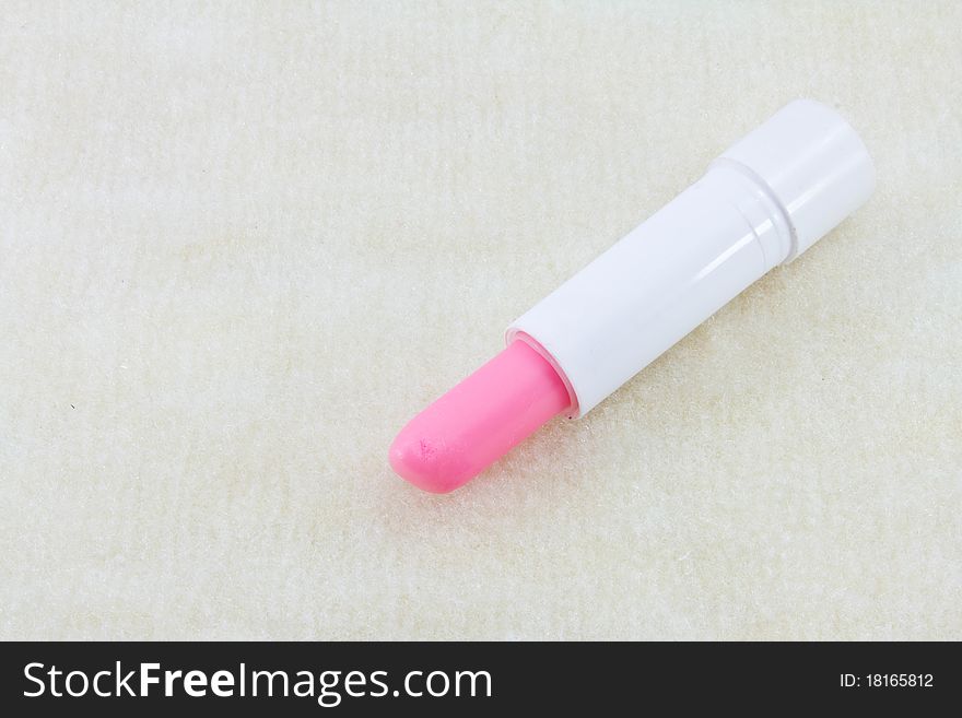 Women's pink lipstick. For winter. Women's pink lipstick. For winter