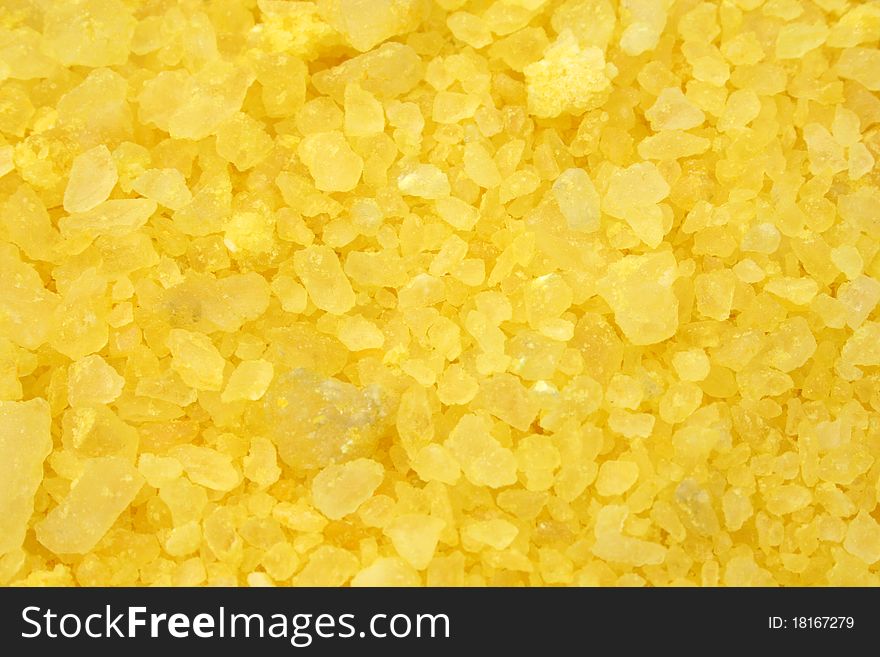 Background of yellow sea bath salts