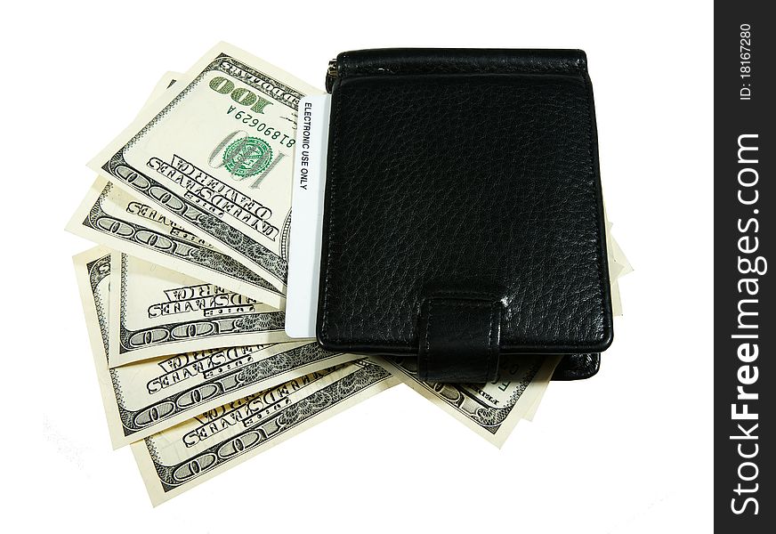 Wallet with dollars