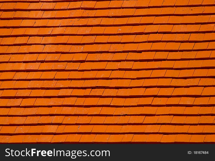 Red wooden roof