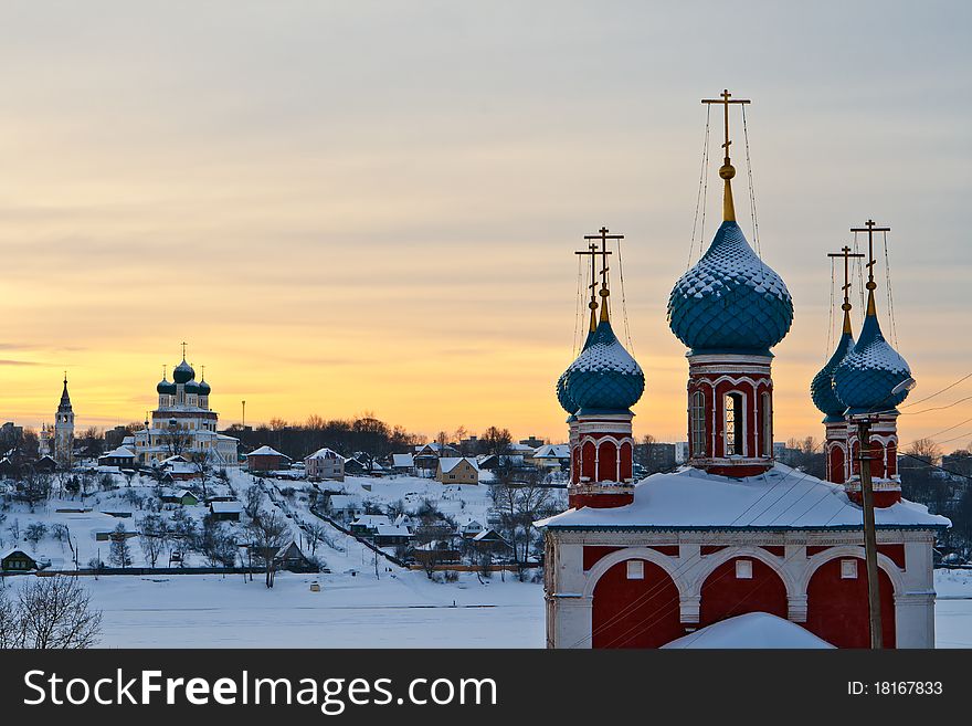 Two Churches On  River Banks