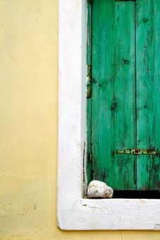 Green Window Stock Image Green Window Stock Image