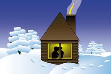 Winter Log Royalty Free Stock Photos Winter Log Royalty Free Stock Photos
