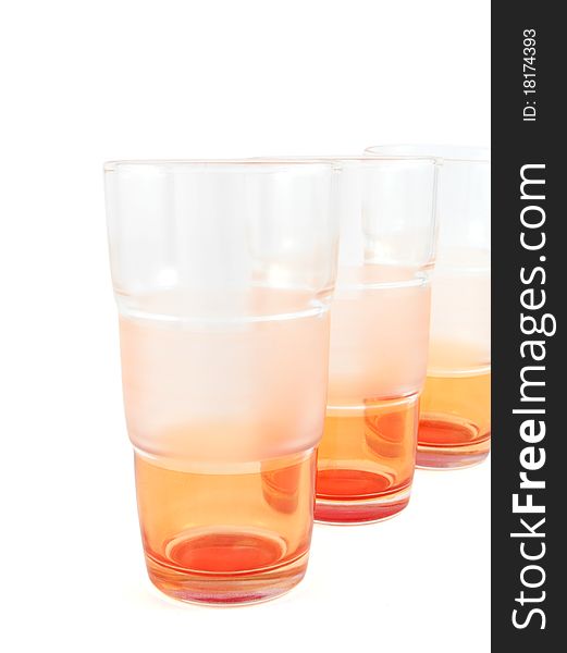 Three cocktail glasses