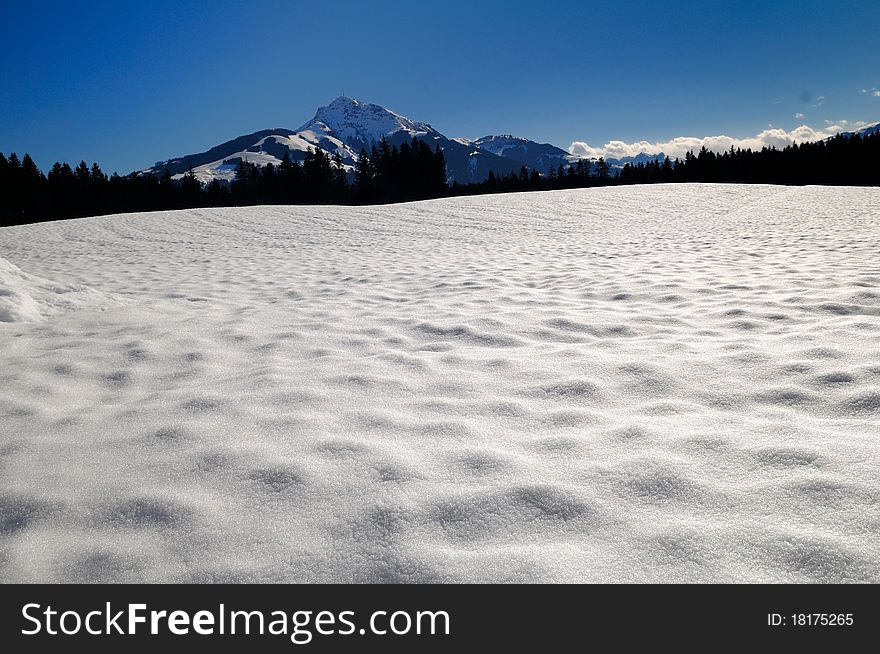 Austrian view of the mountains and snow. Austrian view of the mountains and snow